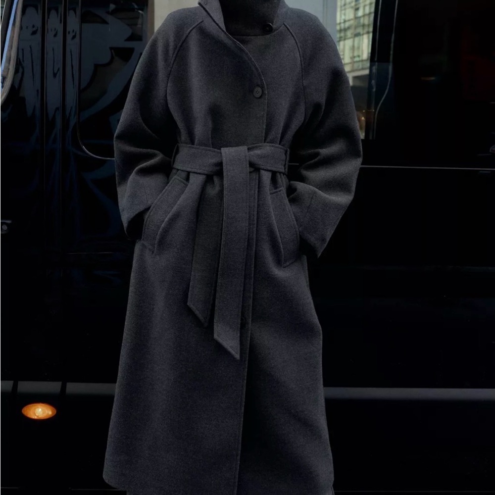 Zara High-Neck Belted Coat